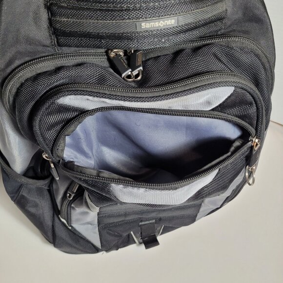 Samsonite UBX Commuter Business Laptop Backpack Black Gray 18" - Picture 8 of 14